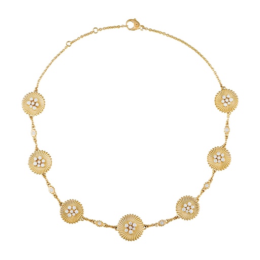 [AN033AYG-MR#8268] Seven Sister Full Diamond Necklace
