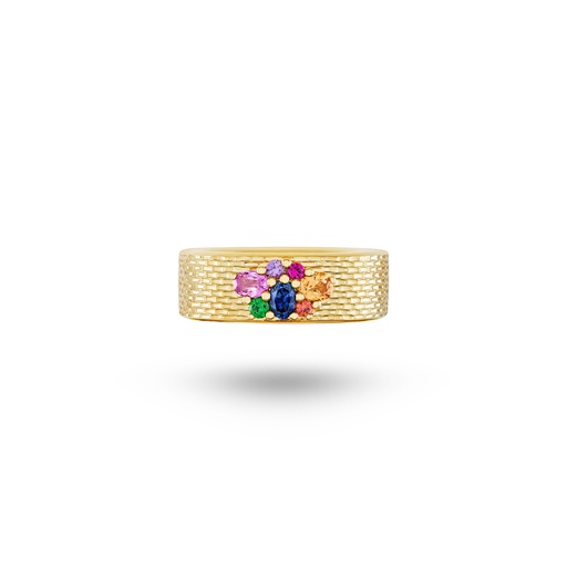 [R060BMSYG-MR48#8281] Pleiades Rainbow Ring