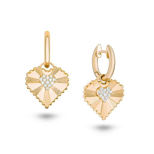 [E025AYG-MR#8307] Heart Of The World Earrings