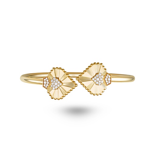 [B025AYG-MRM#8310] Double Heart Of The World Bangle