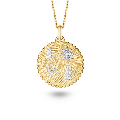 [P046BYWG-MR/CH#8316] Love Frequency Full Diamond Necklace