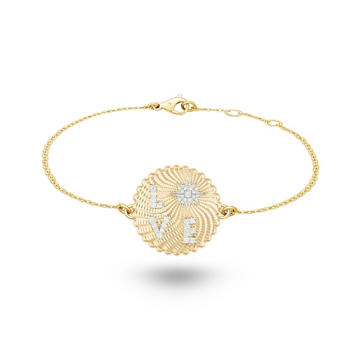 [AB005AYWG-MR#8318] Love Frequency Full Diamond Bracelet