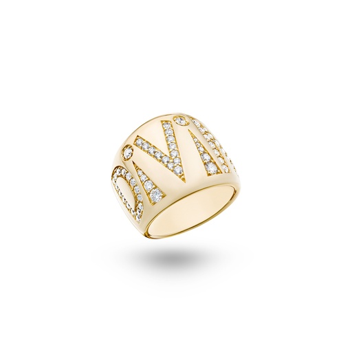 [R041BYG-MR48#8466] Full Diamond Divine Play Ring