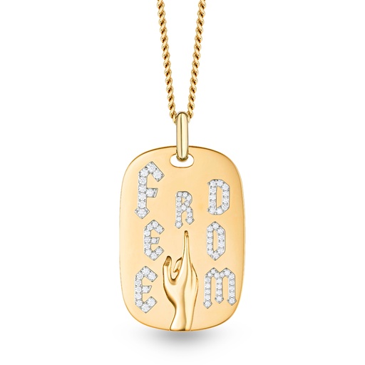 [P057CYWG/CH021YG70#8467] Large Shine Freedom Necklace