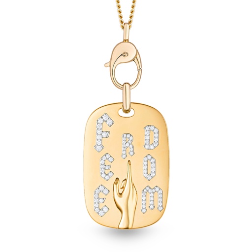 [P057CYWG/A8795/CH014YG70#8468] Large Shine Freedom Necklace