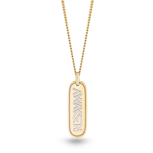 [P049CYWG-MR/CH#8490] Small Diamond Awaken Necklace