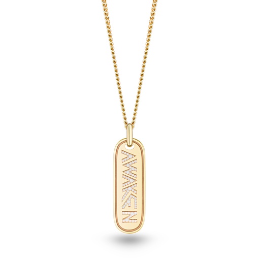 [P049CYPG-MR/CH#8491] Small Diamond Awaken Necklace