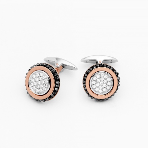 [EPO126#9077] Zancan Gold And Diamond Cufflinks
