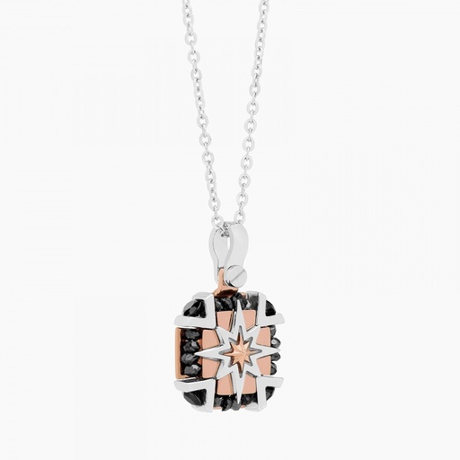 [EC892BR#9078] Zancan White Gold Necklace With Iconic Wind Rose