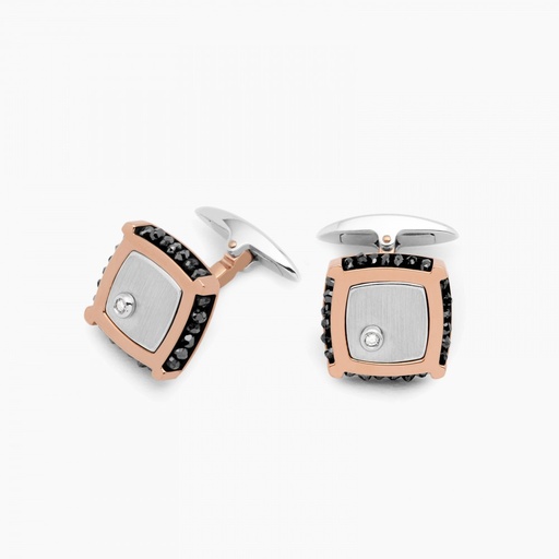[EPO118RB#9094] Zancan Gold And Diamond Cufflinks