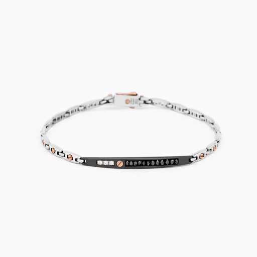 [EB557-BN#9100] Zancan White Gold Bracelet With Diamonds