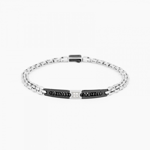 [EB561-BN#9104] Zancan White Gold Bracelet With Diamonds