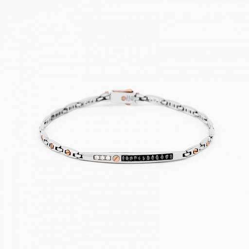 [EB557-BR#9133] Zancan White Gold Bracelet With Diamonds