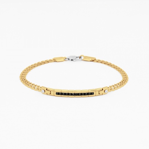 [EB674GB#9319] Zancan yellow gold bracelet with diamonds.