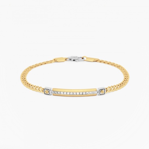[EB675GB#9321] Zancan yellow gold bracelet with diamonds.