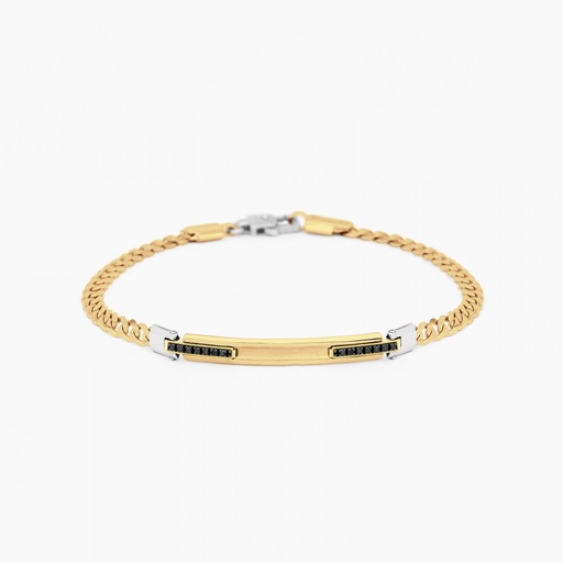 [EB678GB#9327] Zancan yellow gold bracelet with diamonds.