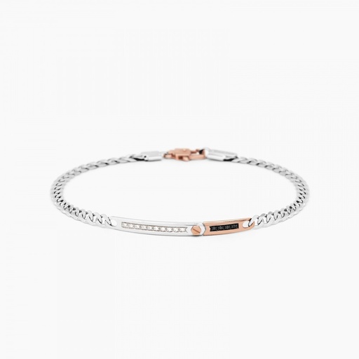 [EB679BR#9328] Zancan white gold bracelet with diamonds.