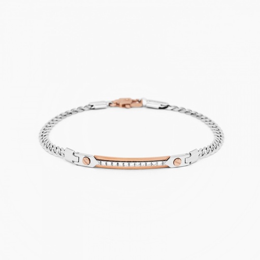 [EB681BR#9330] Zancan white gold bracelet with diamonds.