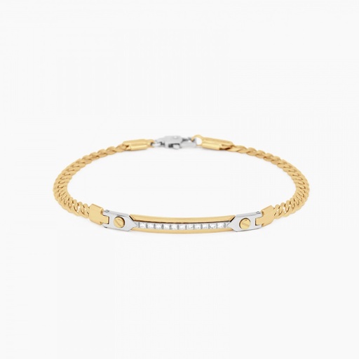 [EB681GB#9331] Zancan yellow gold bracelet with diamonds.