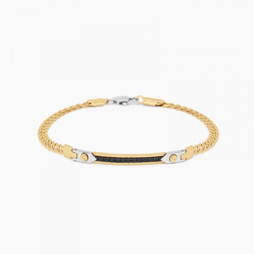 [EB682GB#9333] Zancan yellow gold bracelet with diamonds.