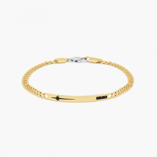 [EB684GB#9336] Zancan yellow gold bracelet with diamonds.