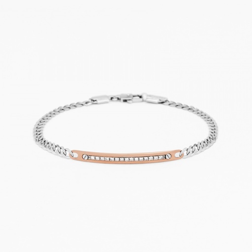 [EB685BR#9337] Zancan white gold bracelet with diamonds.