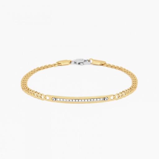 [EB685GB#9338] Zancan yellow gold bracelet with diamonds.