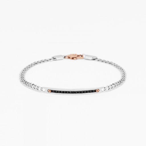 [EB686BR#9339] Zancan white gold bracelet with diamonds.