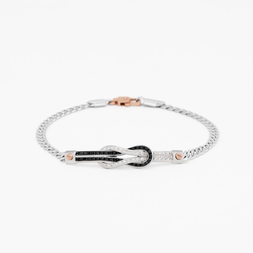 [EB688BR#9342] Zancan white gold bracelet with diamonds.