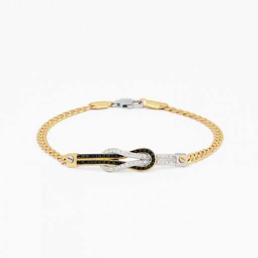 [EB688GB#9343] Zancan yellow gold bracelet with diamonds.