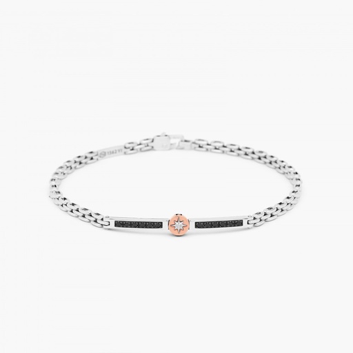 [EB810BR#9363] Zancan white gold bracelet with diamonds.