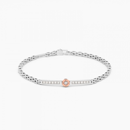 [EB811BR#9364] Zancan white gold bracelet with diamonds.