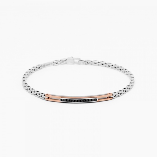 [EB812BR#9365] Zancan white gold bracelet with diamonds.