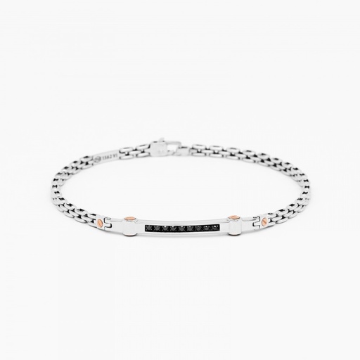 [EB814BR#9367] Zancan white gold bracelet with diamonds.