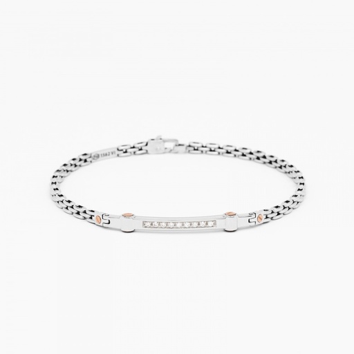 [EB815BR#9368] Zancan white gold bracelet with diamonds.