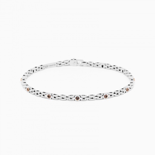 [EB816BR#9369] Zancan white gold bracelet with diamonds.