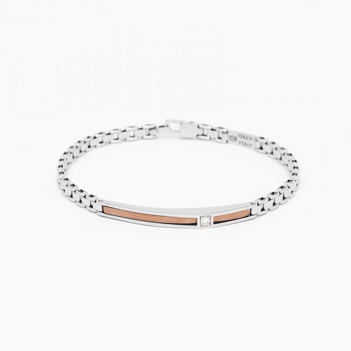[EB824BR#9377] Zancan white gold bracelet with diamonds.