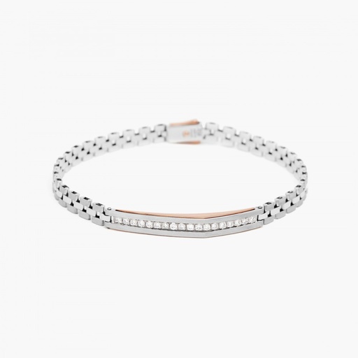 [EB826BR#9379] Zancan white gold bracelet with diamonds.