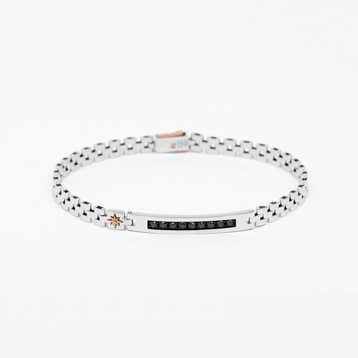 [EB827BR#9380] Zancan white gold bracelet with diamonds.