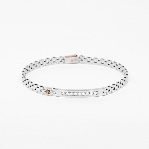 [EB828BG#9381] Zancan white gold bracelet with diamonds.