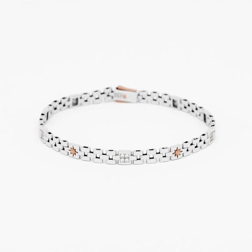 [EB830BR#9383] Zancan white gold bracelet with diamonds.