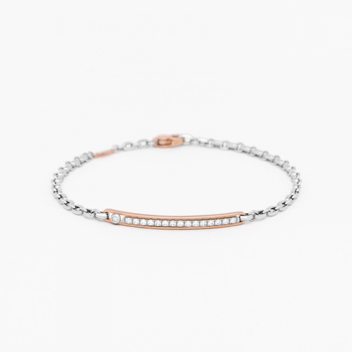 [EB888RB#9385] Zancan white gold bracelet with diamonds.