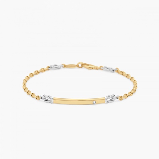 [EB689GB#9395] Zancan White Gold Bracelet With Diamond