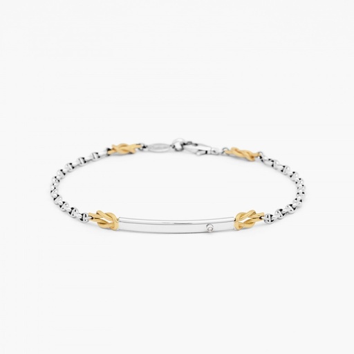 [EB689BG#9396] Zancan White Gold Bracelet With Diamond