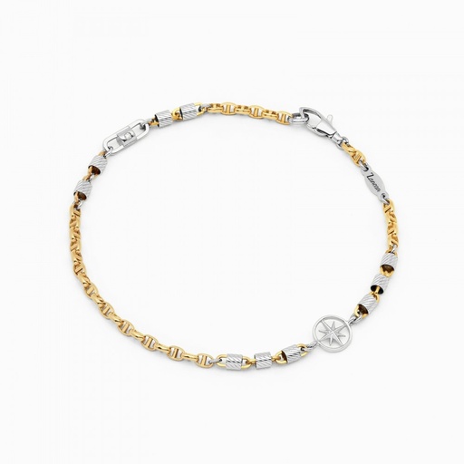 [EB690GB#9397] Zancan yellow gold bracelet with wind rose