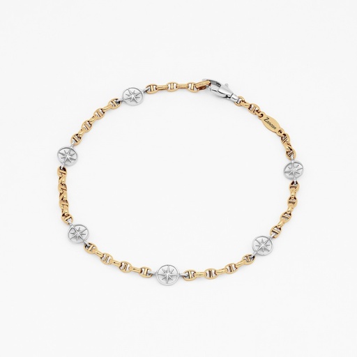 [EB692GB#9398] Zancan yellow gold bracelet with wind rose