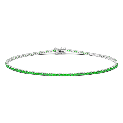 [ETU13B-160S#9414] Zancan Tennis Bracelet In 18Kt Gold And Emeralds