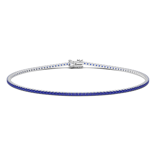 [ETU13B-180Z#9416] Zancan Tennis Bracelet In 18Kt Gold And Sapphires