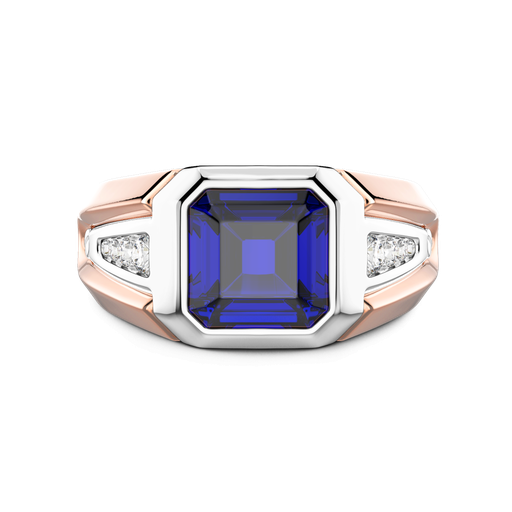 [EA396RB#9488] Zancan Chevalier Ring In 18Kt Gold And Blue Sapphire