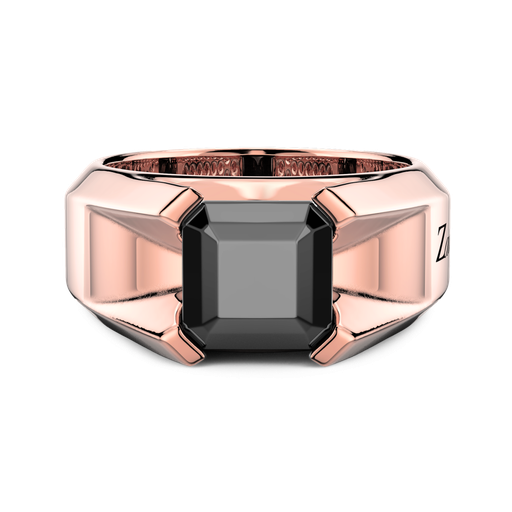 [EA391#9493] Zancan Ring In 18Kt Gold With Black Diamond